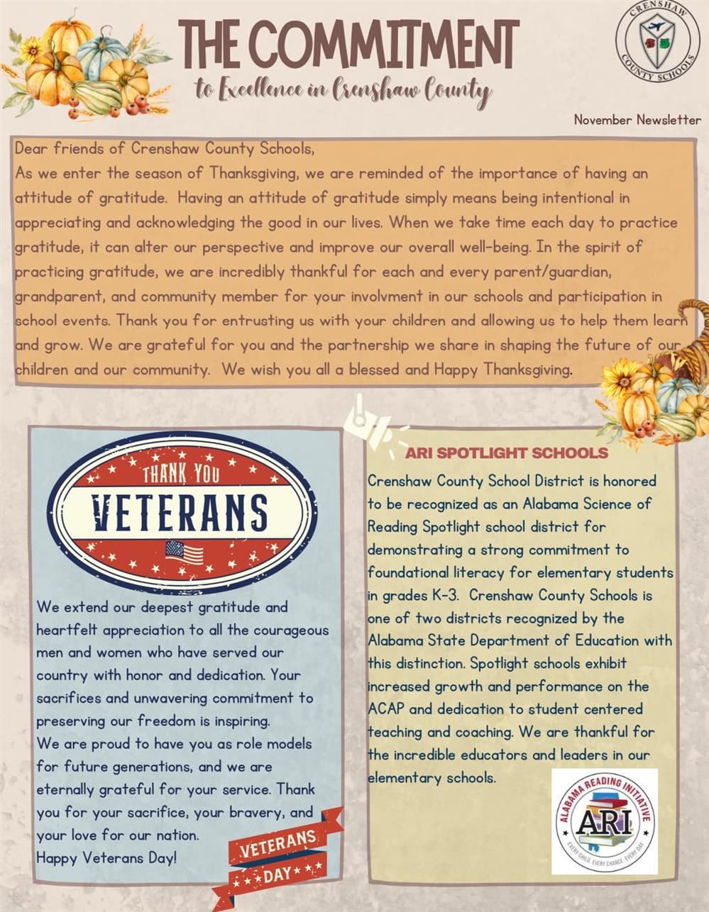  November Commitment Newsletter